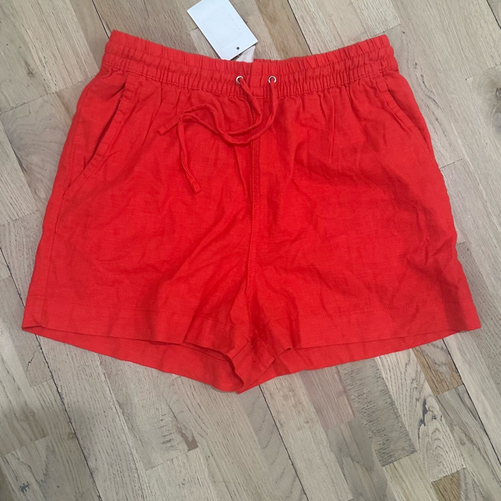 H&M High Waist Red Shorts